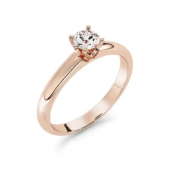 Silván Solitaire timanttisormus 0,30ct, rosekultaa, Silván vihkisormukset