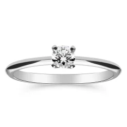 Silván Solitaire timanttisormus 0,20ct, valkokultaa, Silván vihkisormukset