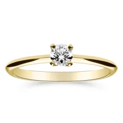 Silván Solitaire timanttisormus 0,20ct, keltakultaa, Silván vihkisormukset