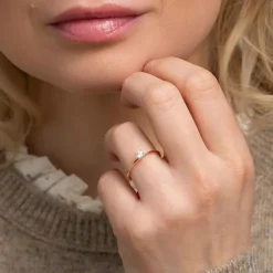 Silván Solitaire timanttisormus 0,20ct, rosekultaa, Silván vihkisormukset