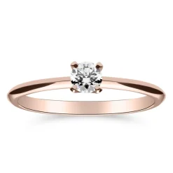 Silván Solitaire timanttisormus 0,20ct, rosekultaa, Silván vihkisormukset