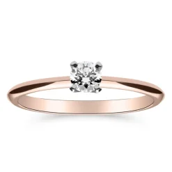 Silván Solitaire timanttisormus 0,20ct, valko- ja rosekultaa, Silván vihkisormukset