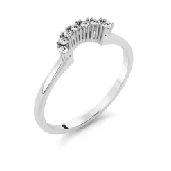 Silván Syleilijä sivusormus timanteilla 0,07ct, valkokultaa, Silván vihkisormukset