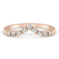 Silván Syleilijä sivusormus timanteilla 0,18ct, rosekultaa, Silván vihkisormukset