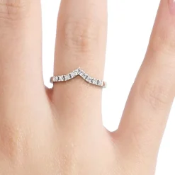 Silván Syleilijä sivusormus timanteilla 0,18ct, valkokultaa, Silván vihkisormukset