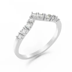 Silván Syleilijä sivusormus timanteilla 0,18ct, valkokultaa, Silván vihkisormukset