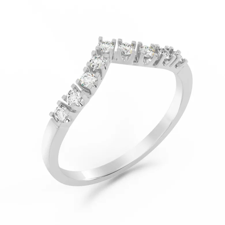 Silván Syleilijä sivusormus timanteilla 0,18ct, valkokultaa, Silván vihkisormukset