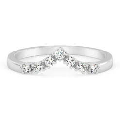 Silván Syleilijä sivusormus timanteilla 0,14ct, valkokultaa, Silván vihkisormukset