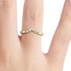 Silván Syleilijä sivusormus timanteilla 0,14ct, keltakultaa, Silván vihkisormukset