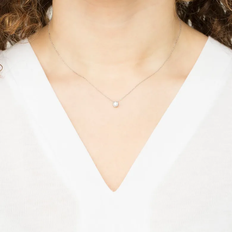 Stelle Lab Diamond kaulakoru, hopea ja laboratoriotimantti
