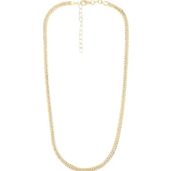 Stelle ovaali-panssarikaulaketju, 4 mm, kullattua hopeaa