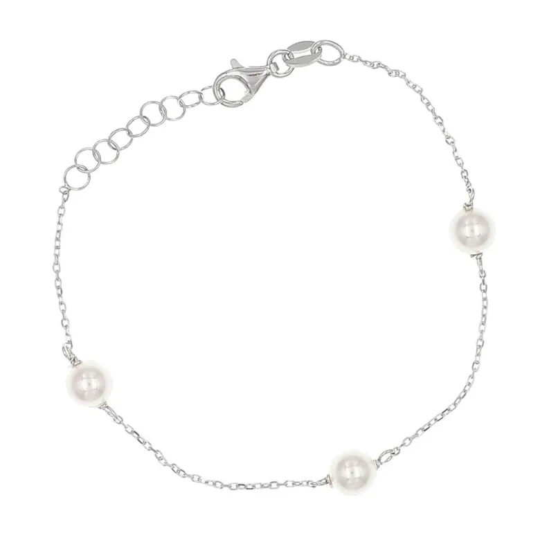 Stelle rannekoru helmillä, hopeaa, 0019HK5492-BR