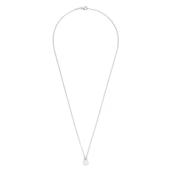 TI SENTO Classic kaulakoru, hopeaa, zirkoni ja valkoinen helmi, 34125PW/42