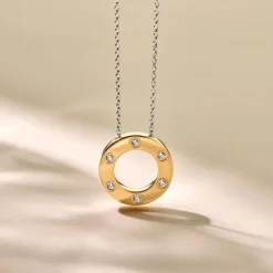TI SENTO Classic kaulakoru, keltakullattua hopeaa ja zirkonit, 34117ZY/42