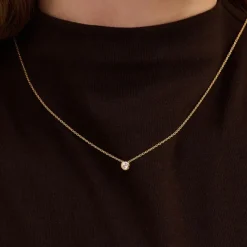 TI SENTO Classic kaulakoru, keltakullattua hopeaa ja zirkoni, 34124ZY/42