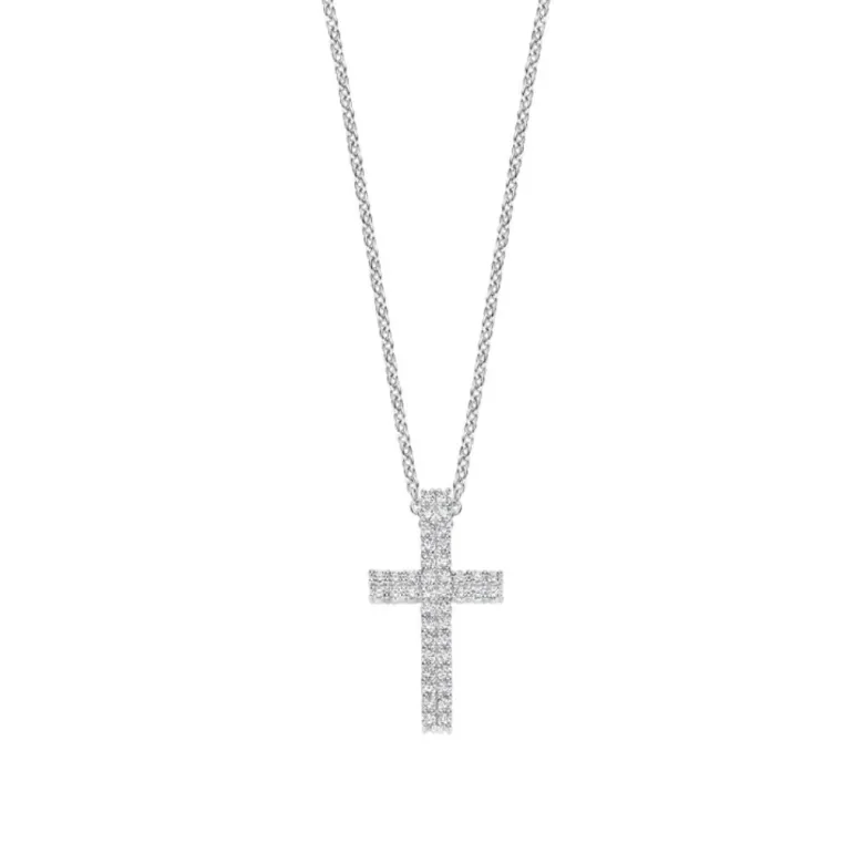 TI SENTO Cross kaulakoru, hopeaa ja zirkoni, 34130ZI/42