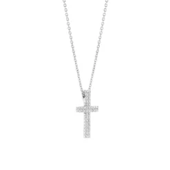 TI SENTO Cross kaulakoru, hopeaa ja zirkoni, 34130ZI/42
