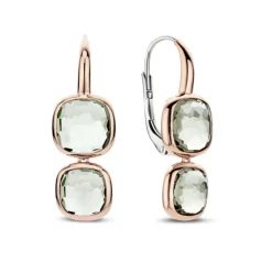 TI SENTO Double Cushion korvakorut, rosekullattua hopeaa ja zirkonit, 78055GR