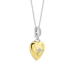 TI SENTO Heart kaulakoru, keltakullattua hopeaa ja zirkonit, 6862ZY