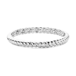 TI SENTO Ribbed rannerengas, hopeaa 23095SI