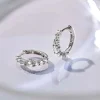 TI SENTO Tennis rengaskorvakorut, hopeaa ja zirkonit, 78073ZI