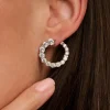 TI SENTO Twisted korvakorut, hopeaa ja zirkonit, 78071ZI