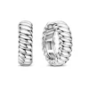 TI SENTO Vintage Ribbed rengaskorvakorut, hopeaa, 78066SI