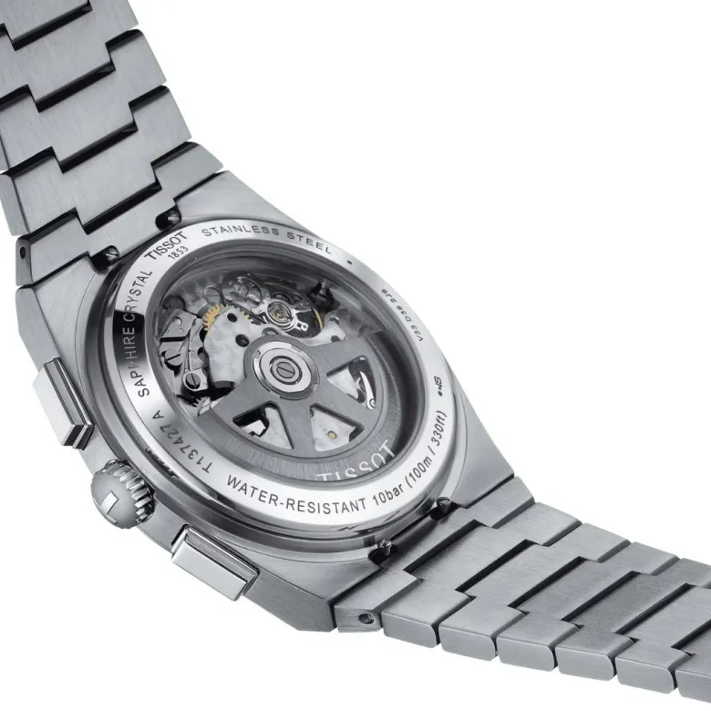 Tissot PRX Automatic Chronograph, 42 mm, T1374271101101 rannekello