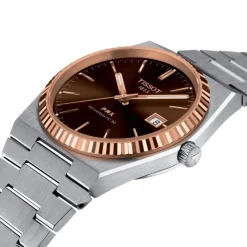 Tissot PRX Powermatic 80, teräs ja 18K ruusukulta T9314074129100 rannekello