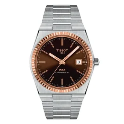Tissot PRX Powermatic 80, teräs ja 18K ruusukulta T9314074129100 rannekello