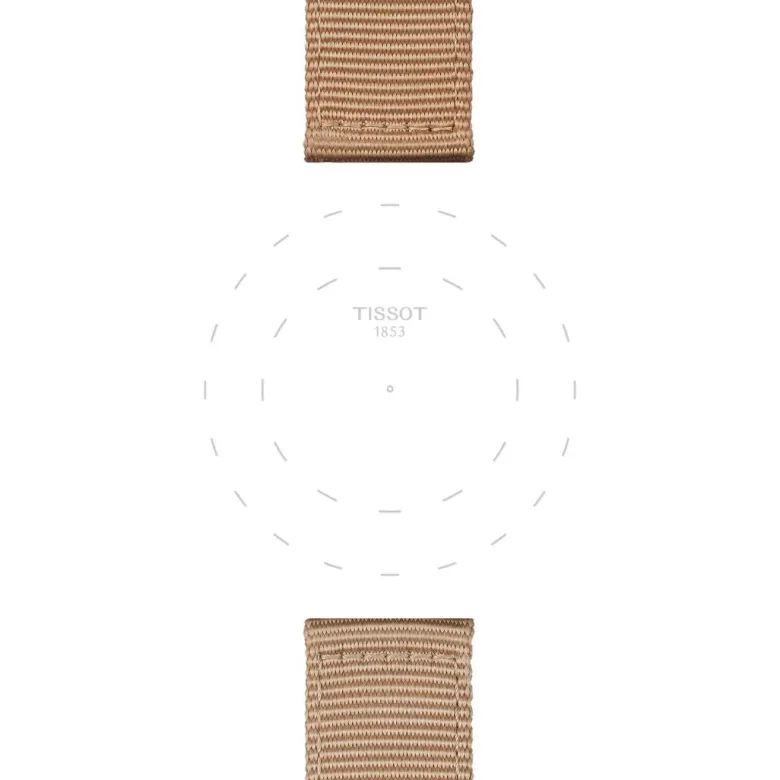 Tissot ranneke, 22 mm, beige kangas, T852046752