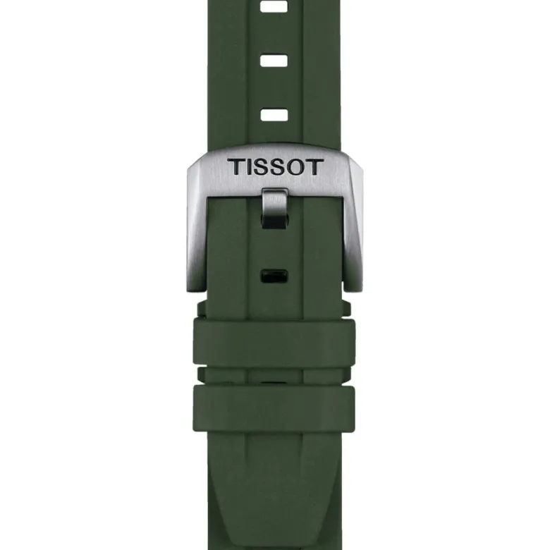 Tissot ranneke, 20 mm, khakinvihreä silikoni, T852049054