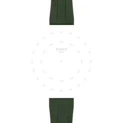 Tissot ranneke, 20 mm, khakinvihreä silikoni, T852049054