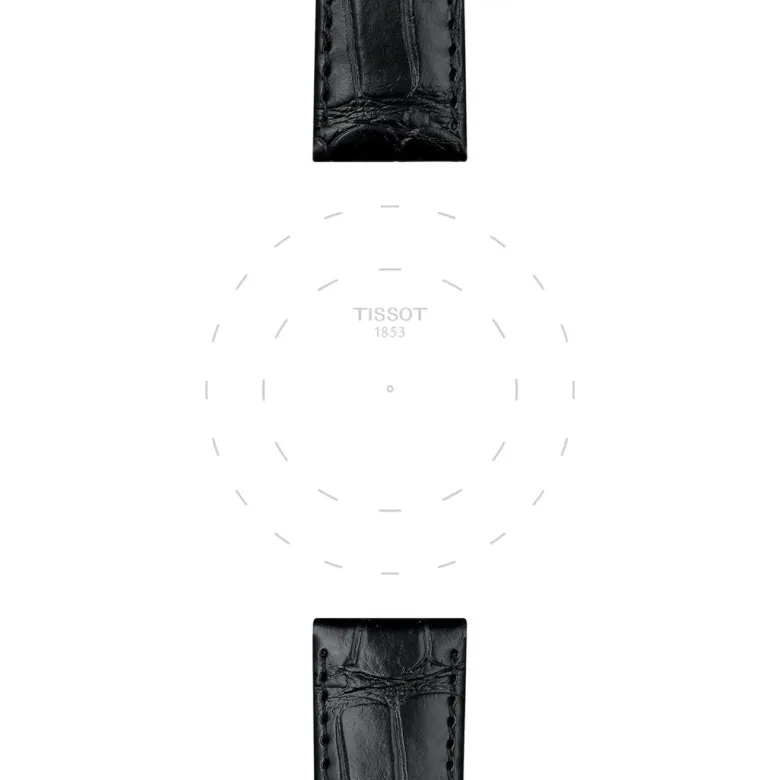 Tissot ranneke, 20 mm, musta nahka, T852043012