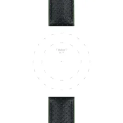 Tissot ranneke, 22 mm, musta nahka ja vihreä silikoni, T852046787