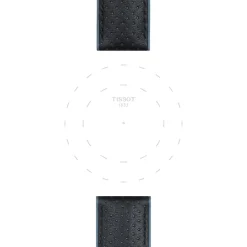 Tissot ranneke, 22 mm, musta nahka ja sininen silikoni, T852046785