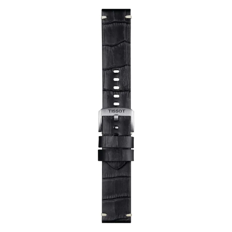 Tissot ranneke, 22 mm, musta nahka, T852046775