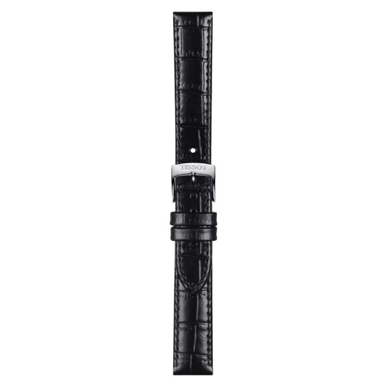 Tissot ranneke, 15 mm, musta nahka, T852043622