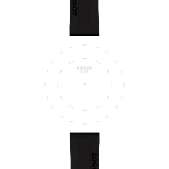 Tissot ranneke, 18 mm, musta silikoni, T852047455