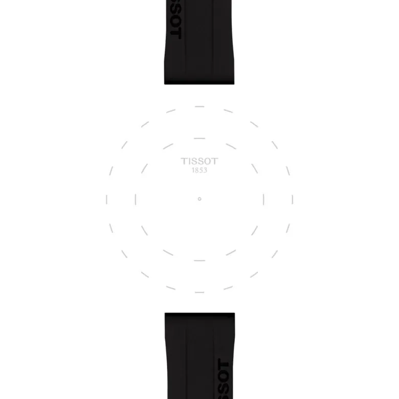 Tissot ranneke, 18 mm, musta silikoni, T852047455