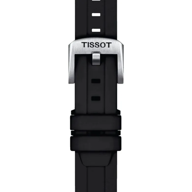 Tissot ranneke, 18 mm, musta silikoni, T852047455