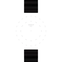 Tissot ranneke, 22 mm, musta silikoni, T852047179