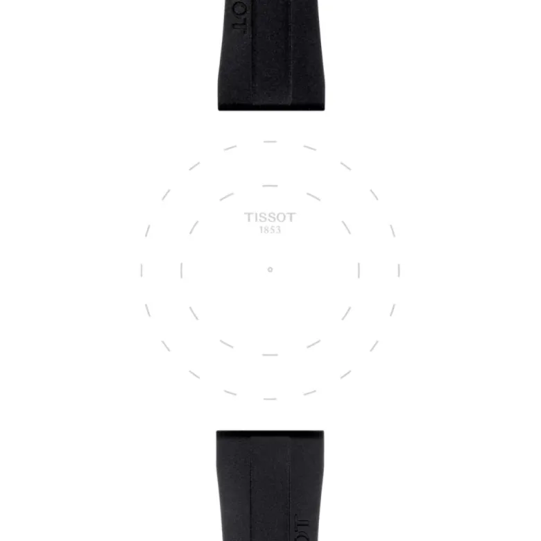 Tissot ranneke, 20 mm, musta silikoni, T852044545