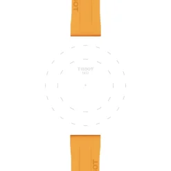 Tissot ranneke, 18 mm, oranssi silikoni, T852047452