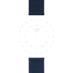 Tissot ranneke, 22 mm, sininen kangas, T852046754
