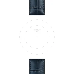 Tissot ranneke, 22 mm, sininen nahka ja musta silikoni, T852046765