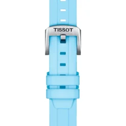 Tissot ranneke, 18 mm, vaaleansininen silikoni, T852047450