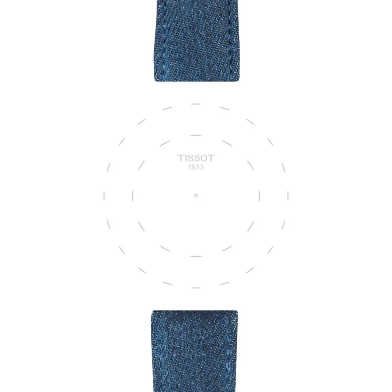 Tissot ranneke, 22 mm, vaaleansininen kangas, T852046781