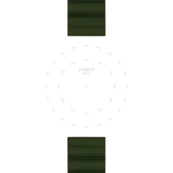 Tissot ranneke, 22 mm, vihreä silikoni, T852047177