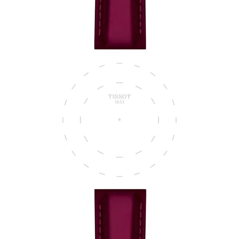 Tissot ranneke, 18 mm, viininpunainen, T852048152